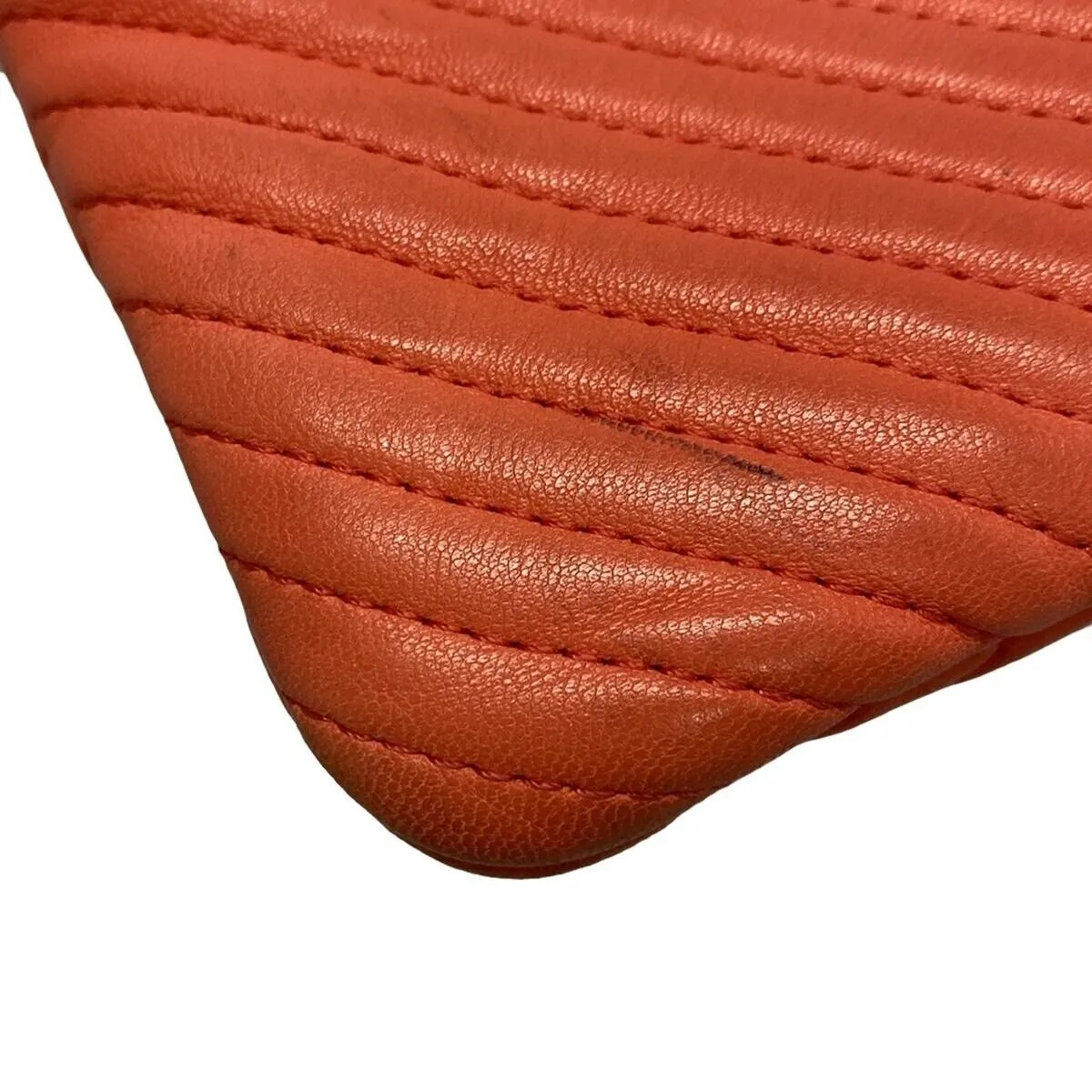 Chanel Chevron Quilting - Coral Red