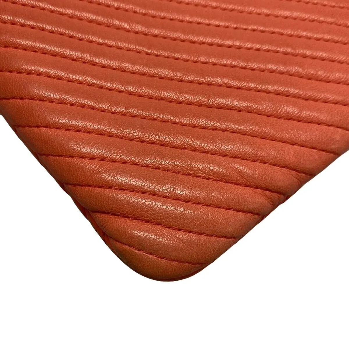 Chanel Chevron Quilting - Coral Red