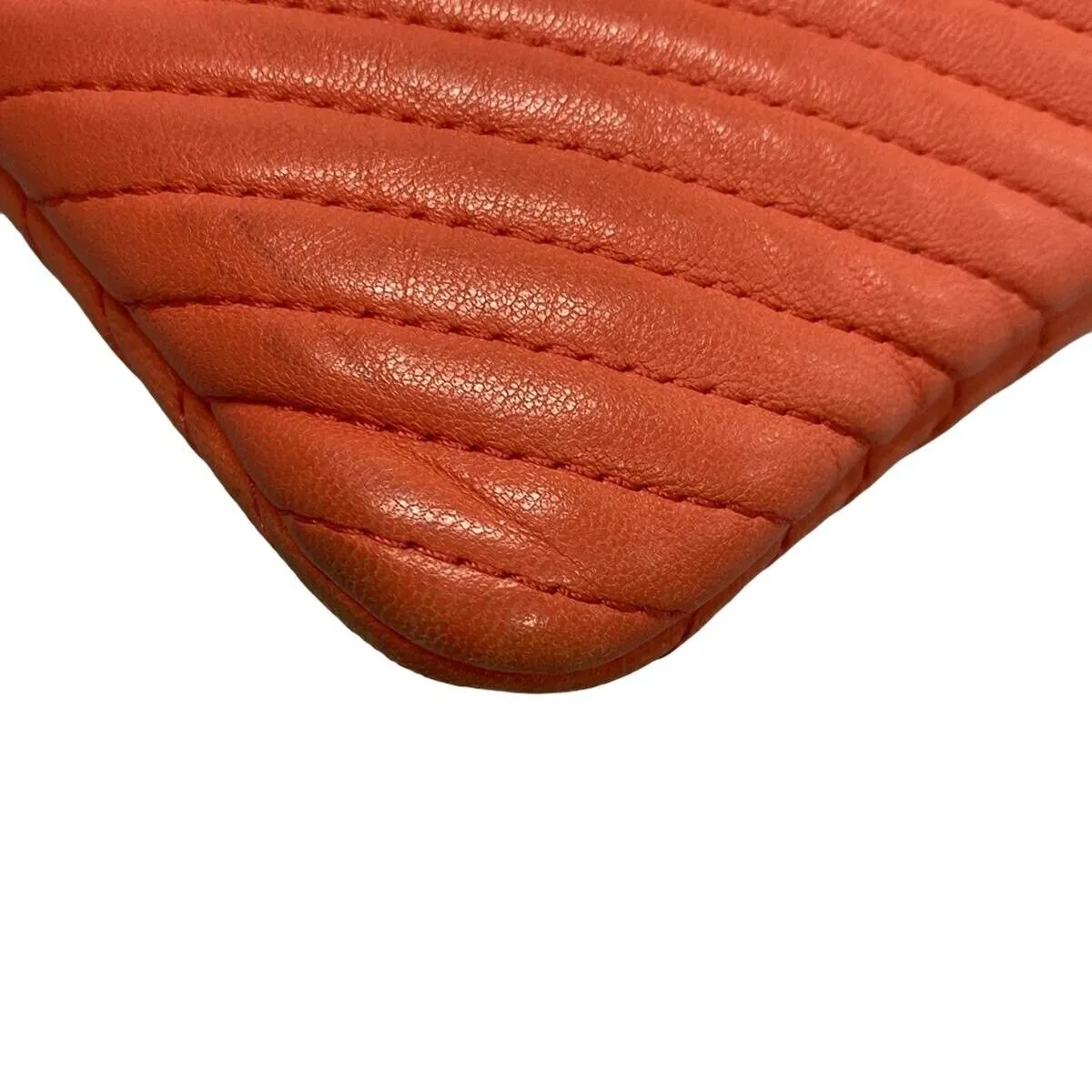 Chanel Chevron Quilting - Coral Red
