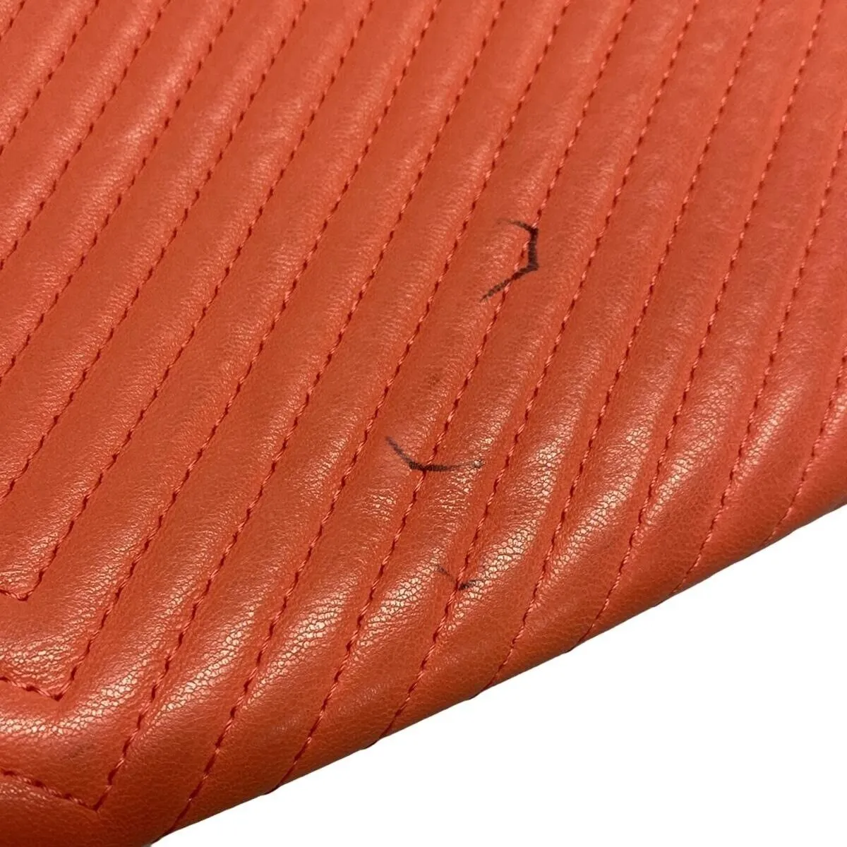 Chanel Chevron Quilting - Coral Red