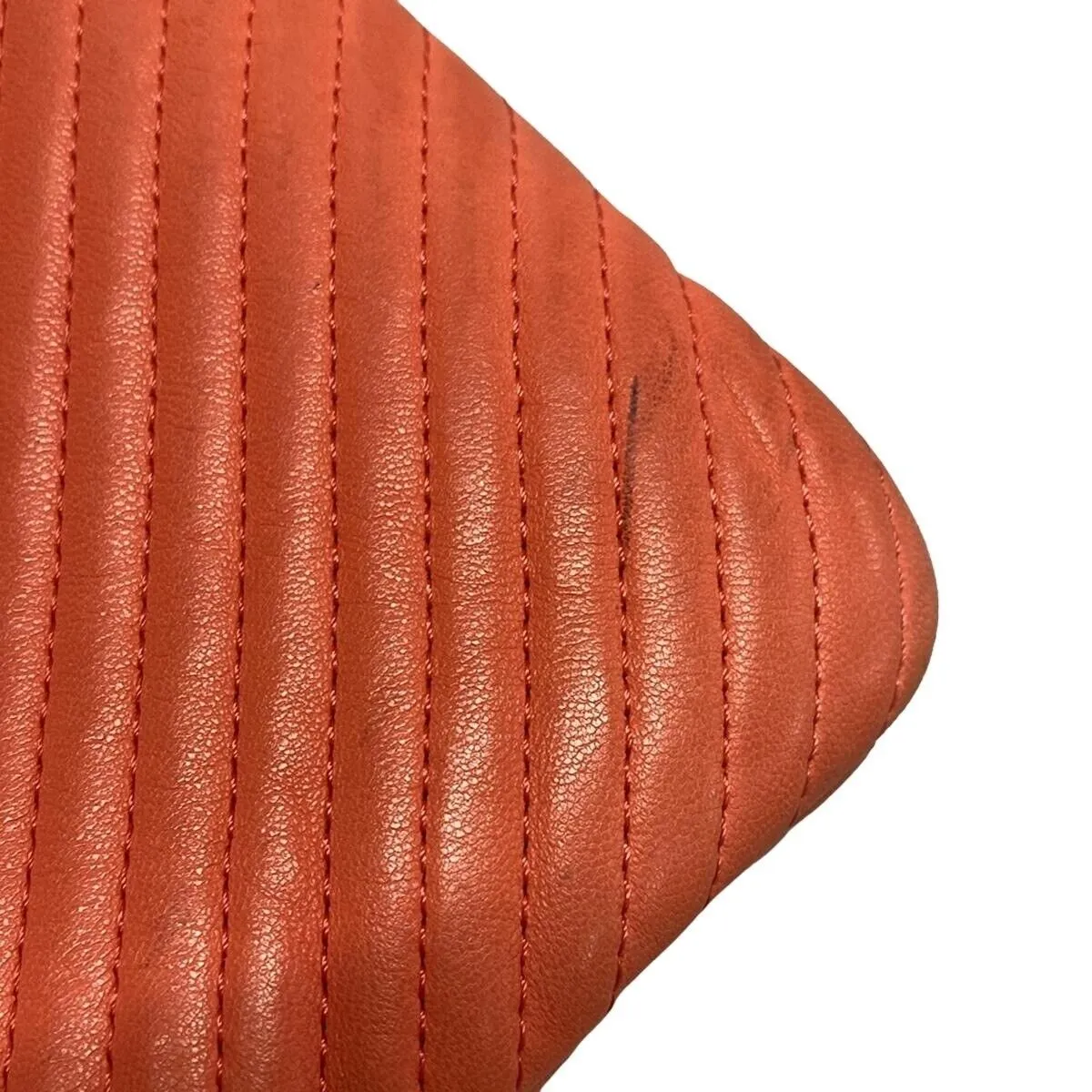 Chanel Chevron Quilting - Coral Red
