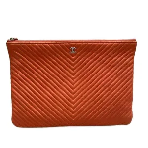 Chanel Chevron Quilting - Coral Red