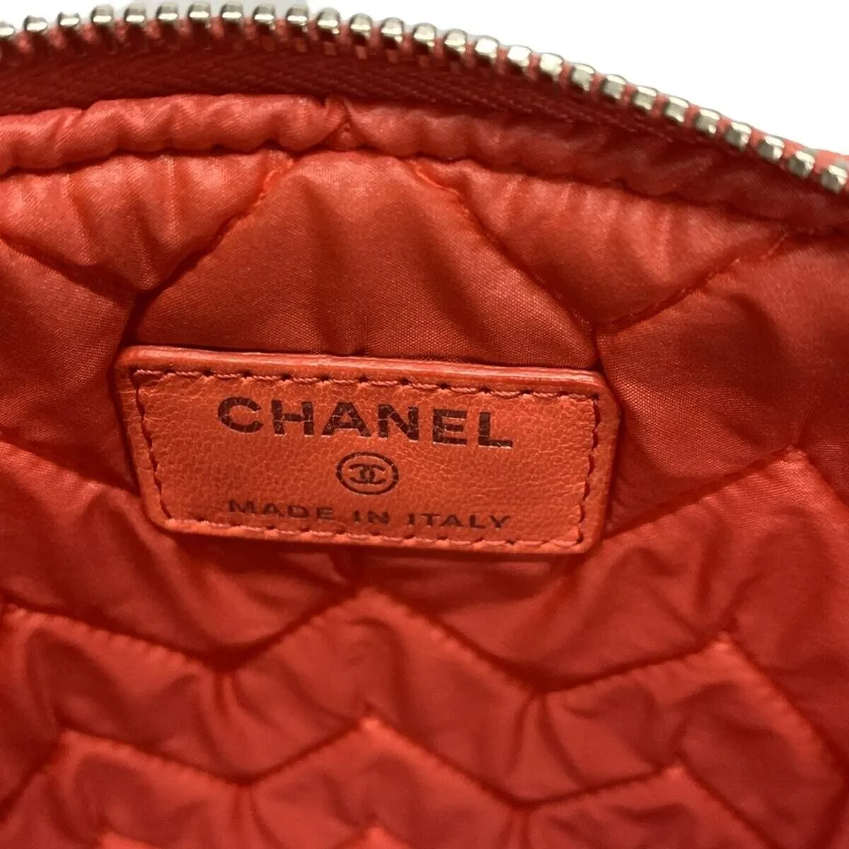 Chanel Chevron Quilting - Coral Red