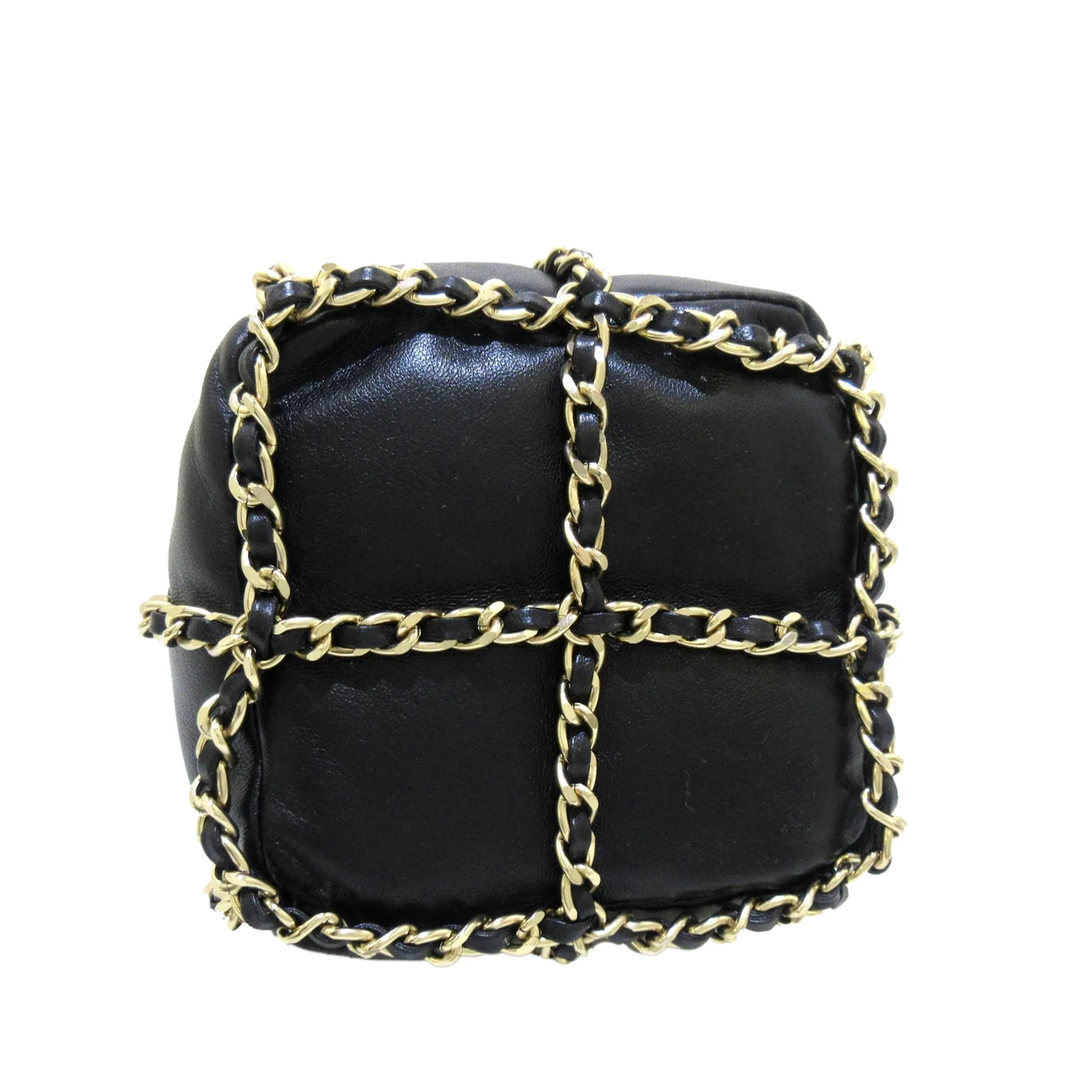 Chanel Drawstring Cage Chain Black bag