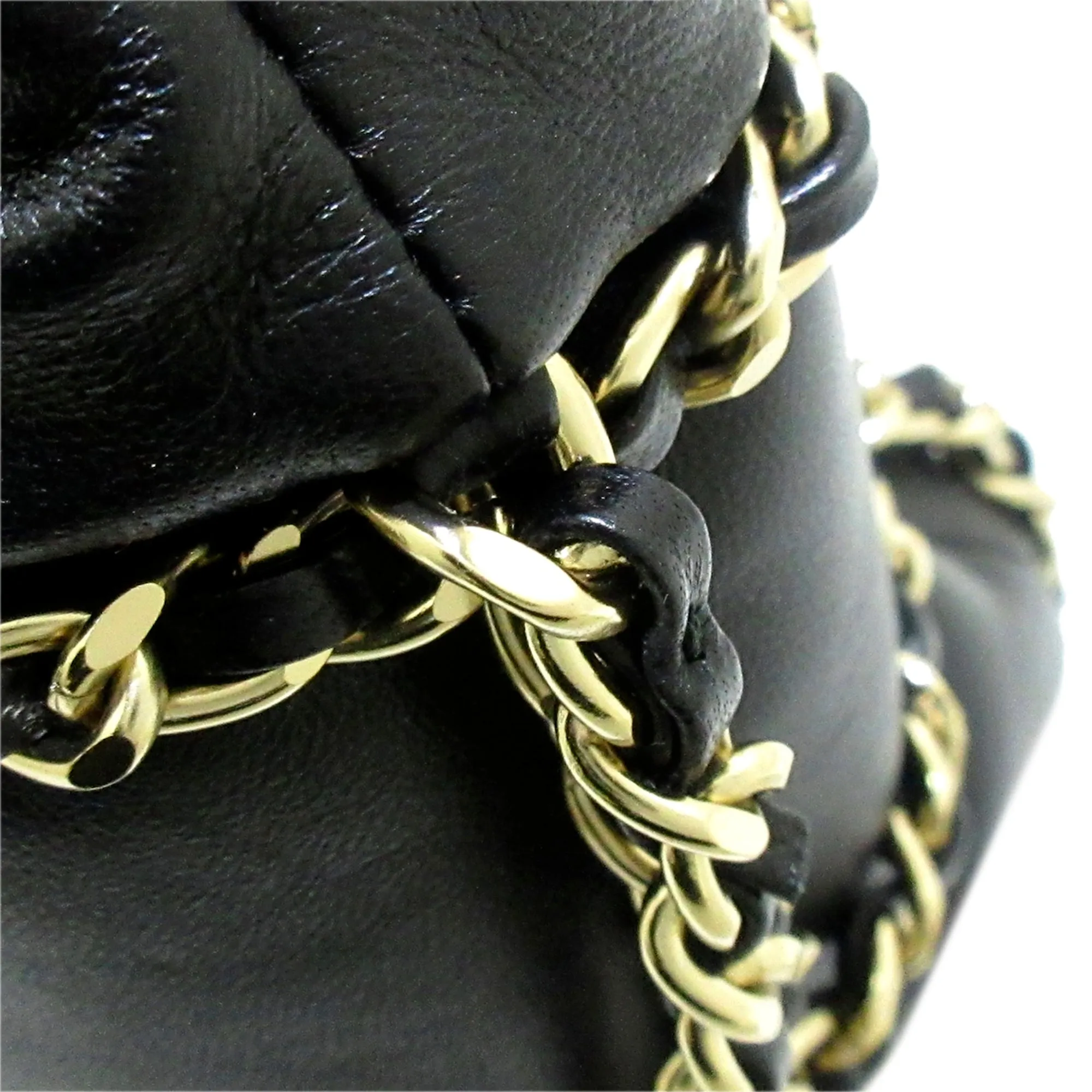Chanel Drawstring Cage Chain Black bag
