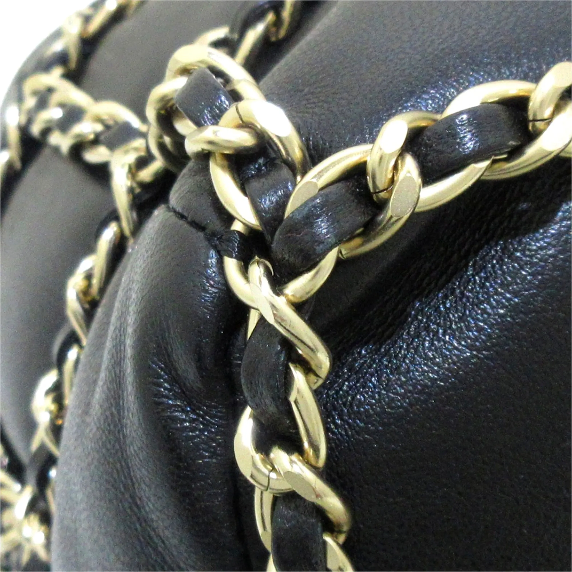 Chanel Drawstring Cage Chain Black bag