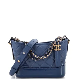CHANEL Gabrielle Hobo Quilted Goatskin and Patent Small
