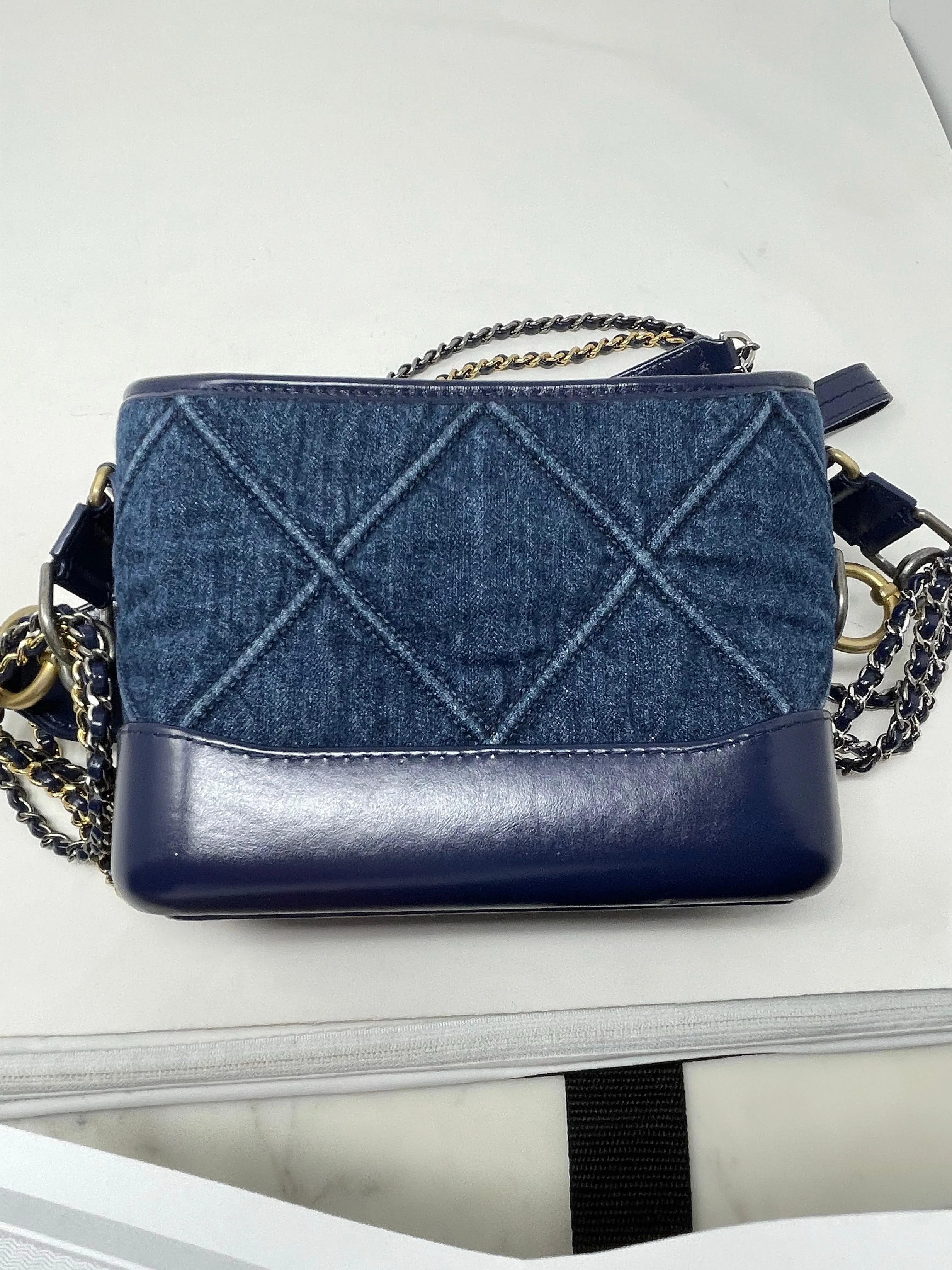 Chanel Gabrielle Small Denim Blue Crossbody Bag!