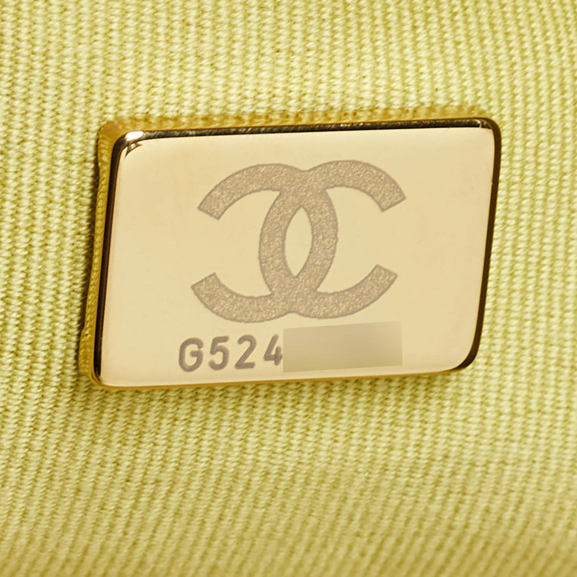 CHANEL Green Quilted Corduroy Medium 19 Flap Bag