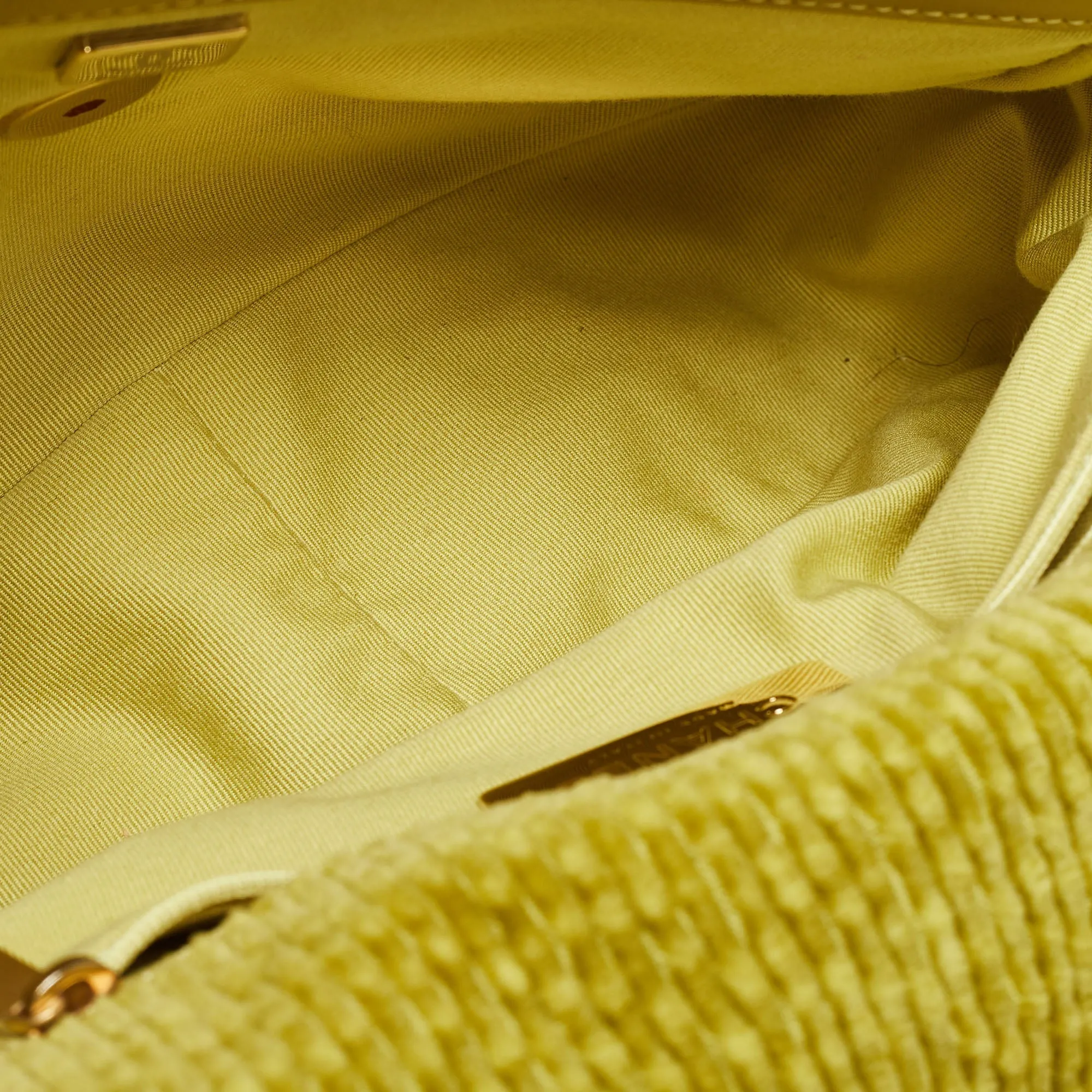 CHANEL Green Quilted Corduroy Medium 19 Flap Bag