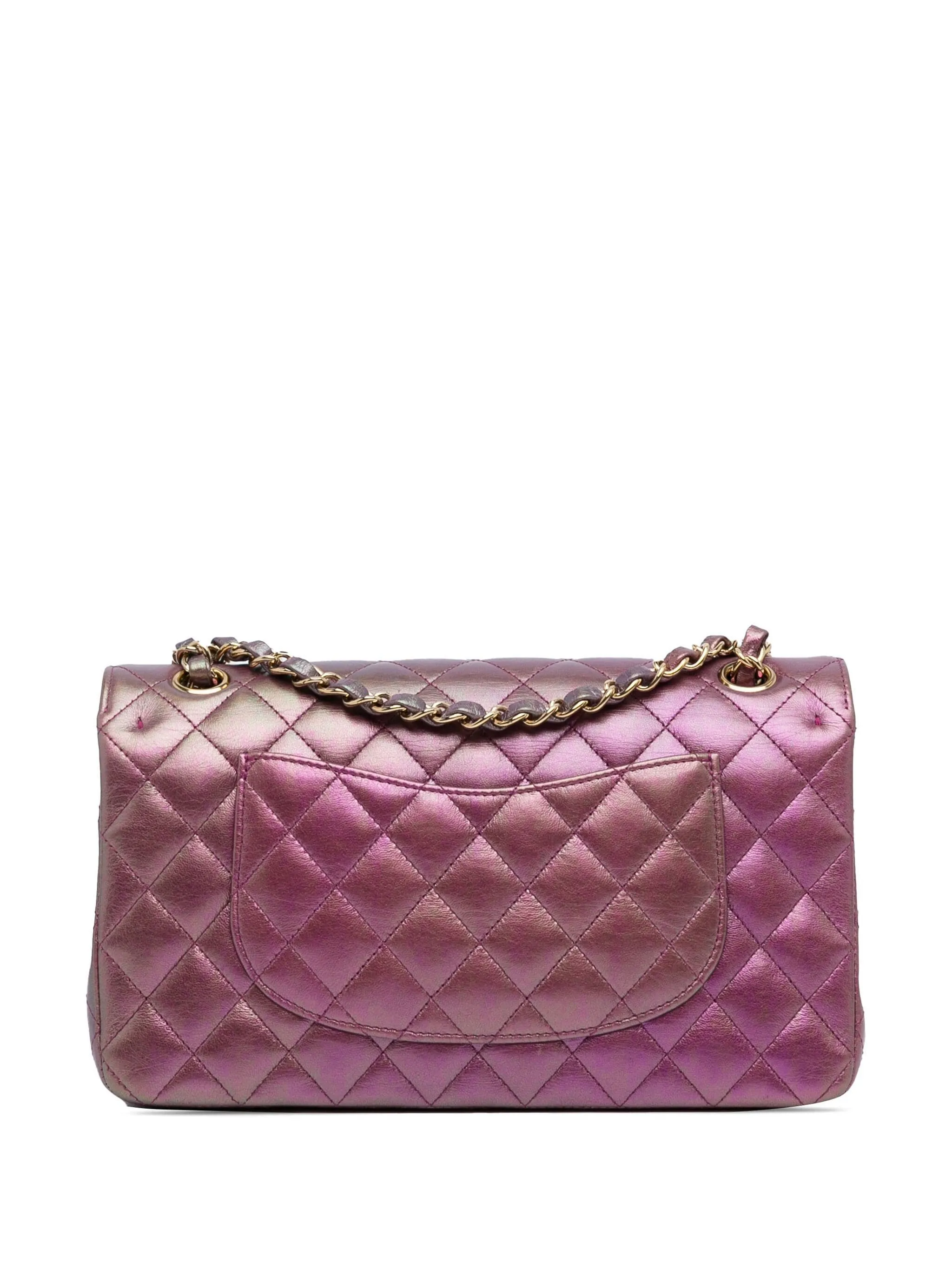 CHANEL IRIDESCENT MEDIUM QUILTED LAMBSKIN DOUBLE FLAP BAG