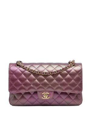 CHANEL IRIDESCENT MEDIUM QUILTED LAMBSKIN DOUBLE FLAP BAG