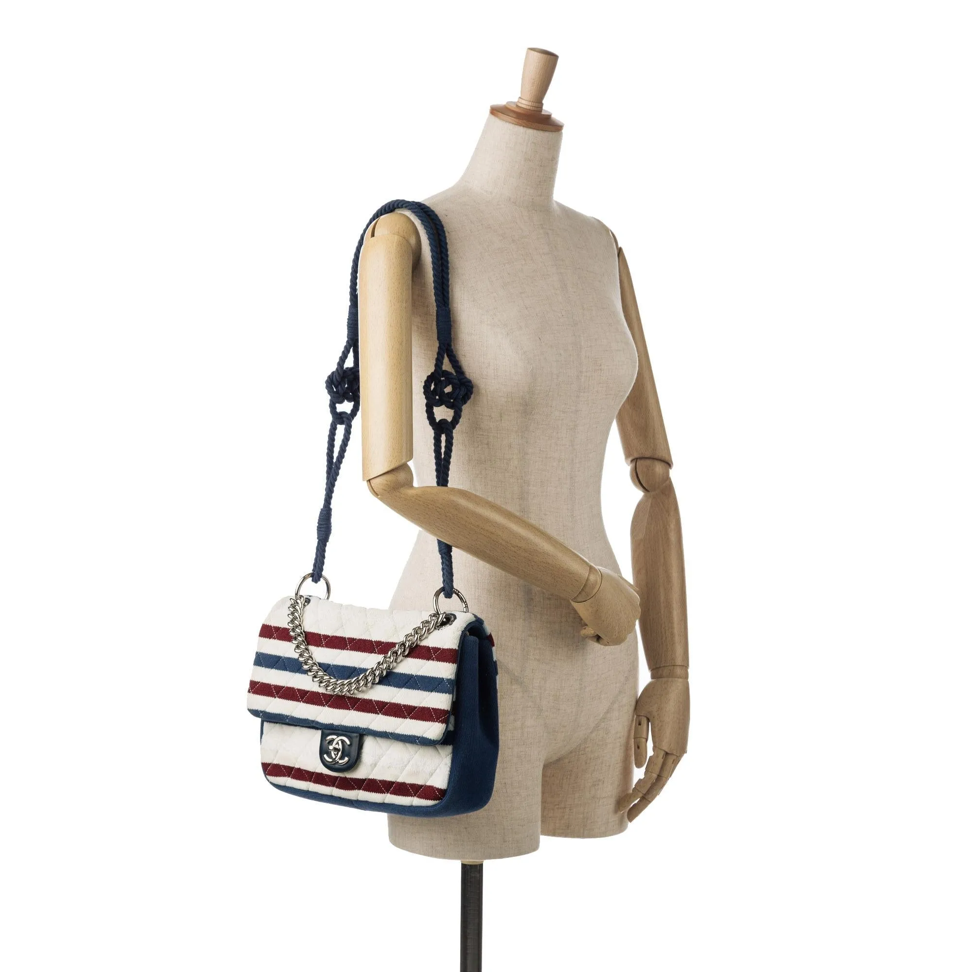 Chanel Jumbo Jersey Rope Flap Bag (SHG-ixkP1F)