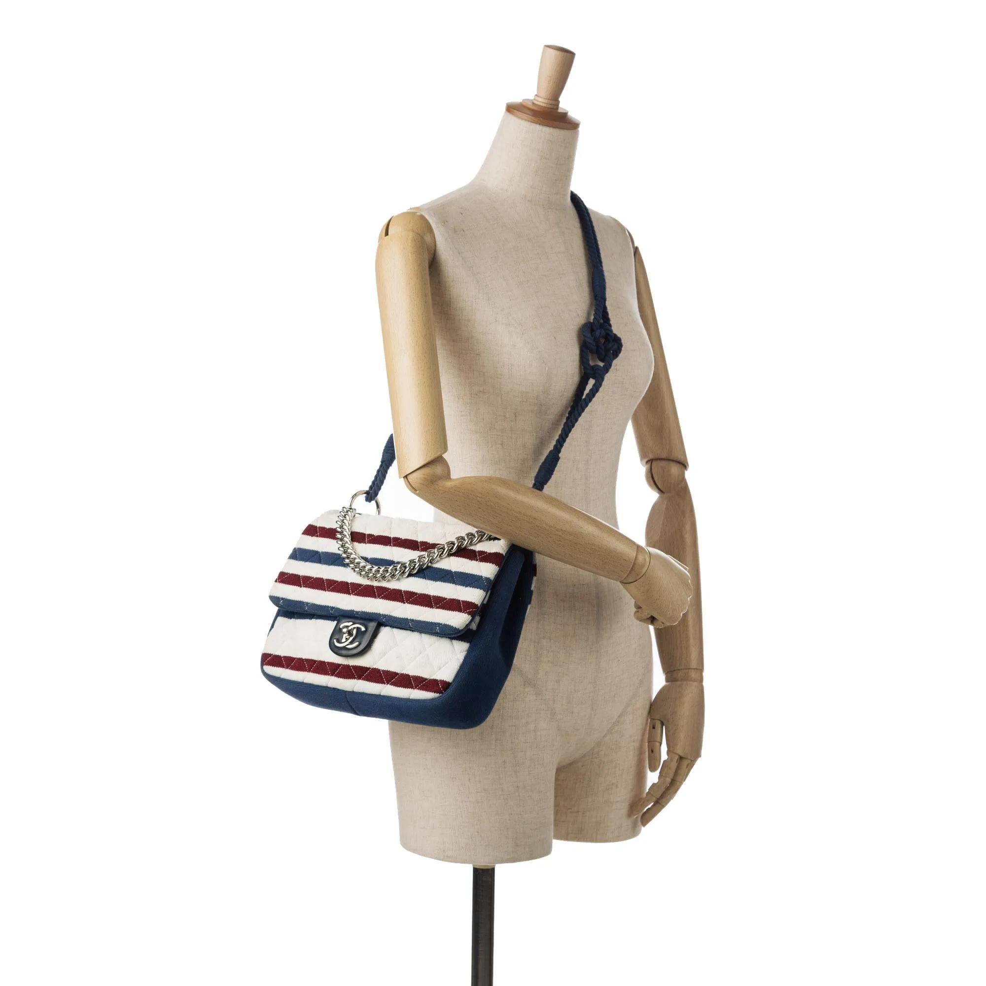 Chanel Jumbo Jersey Rope Flap Bag (SHG-ixkP1F)