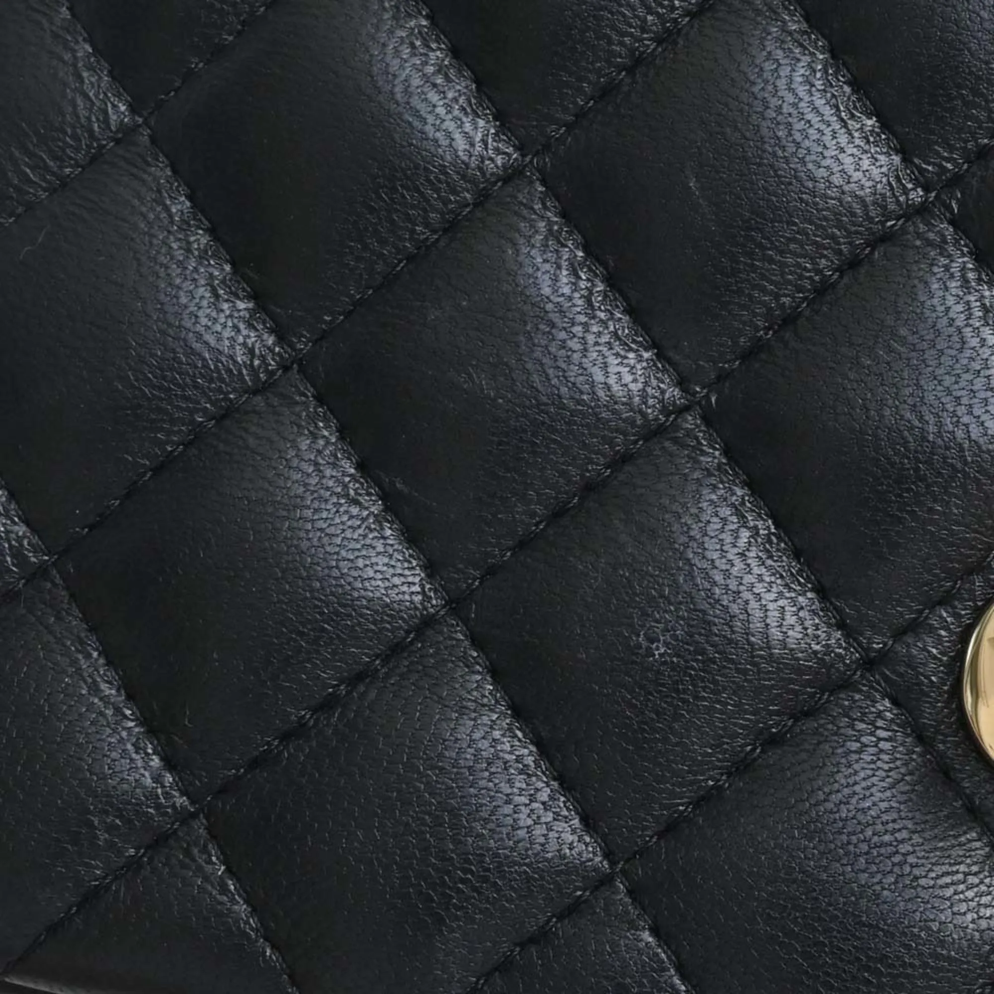 Chanel Lambskin Matelasse Coco Mark Chain Shoulder Bag A69900 Black Ladies