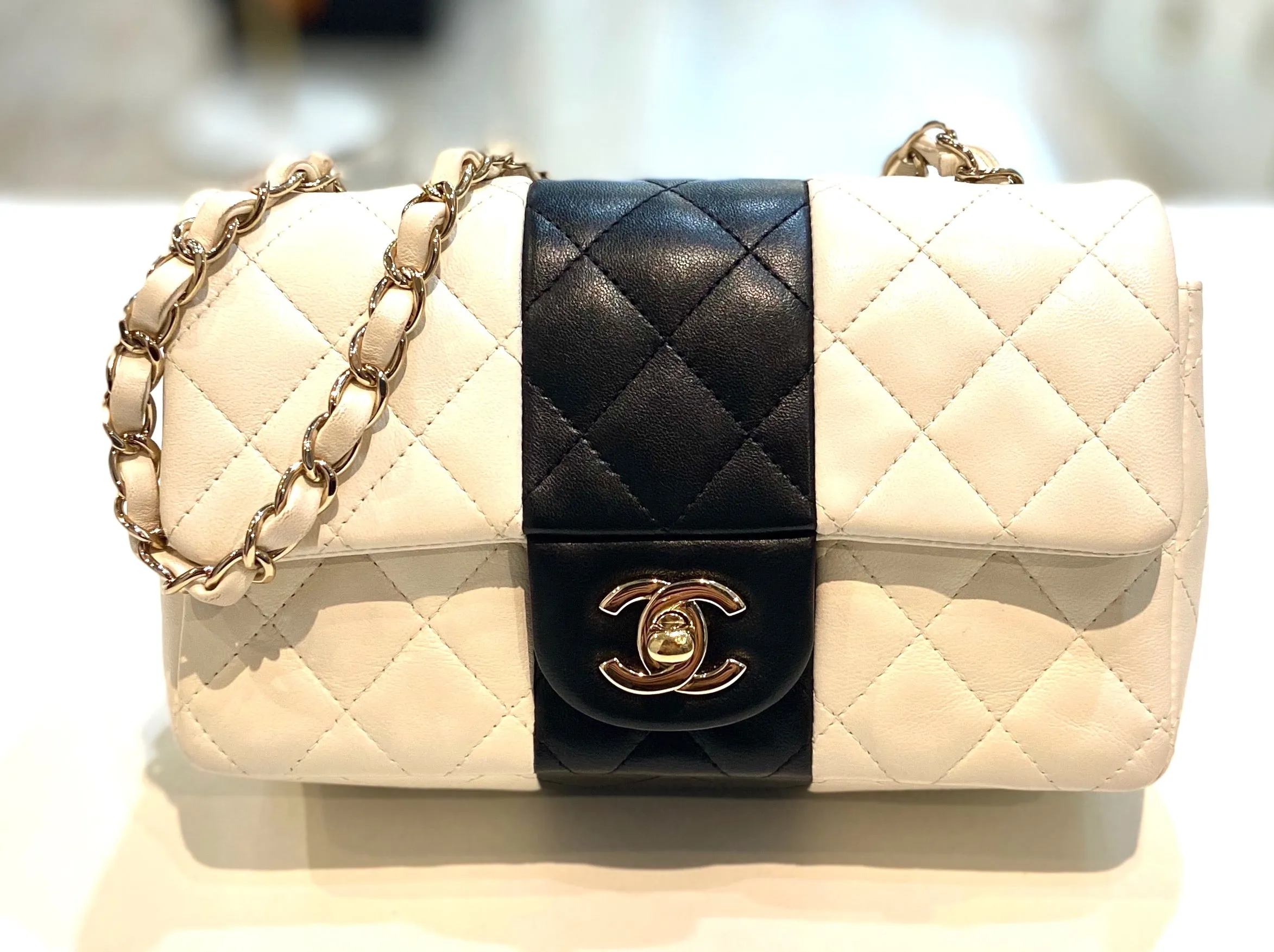 CHANEL LAMBSKIN QUILTED MINI FLAP SHOULDER BAG