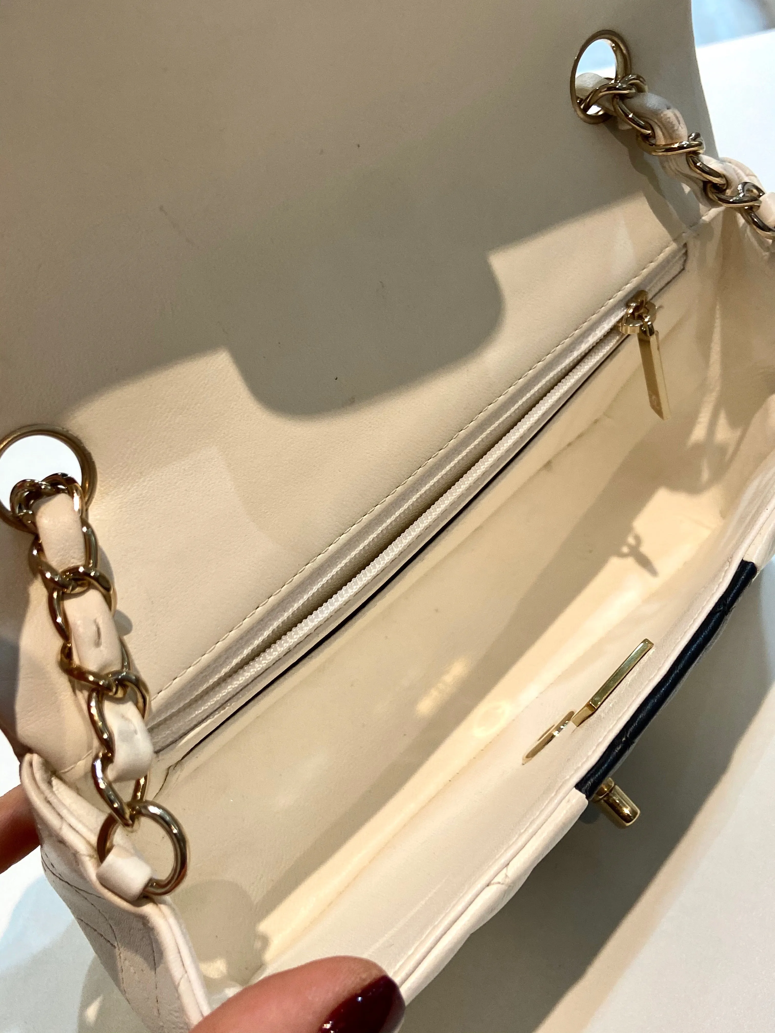 CHANEL LAMBSKIN QUILTED MINI FLAP SHOULDER BAG