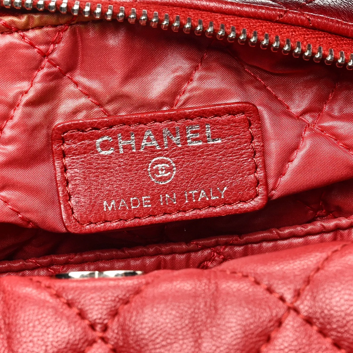 Chanel Lambskin Quilted Small Hobo Red
