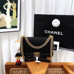Chanel Leboy Black Quilted Leather Shoulder Bag