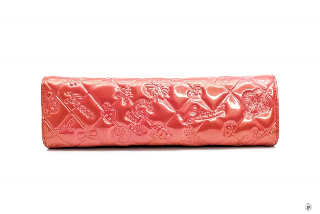 Chanel Mademoiselle Monaco Biarritz Purse Pink Patent Shoulder Bags Shw