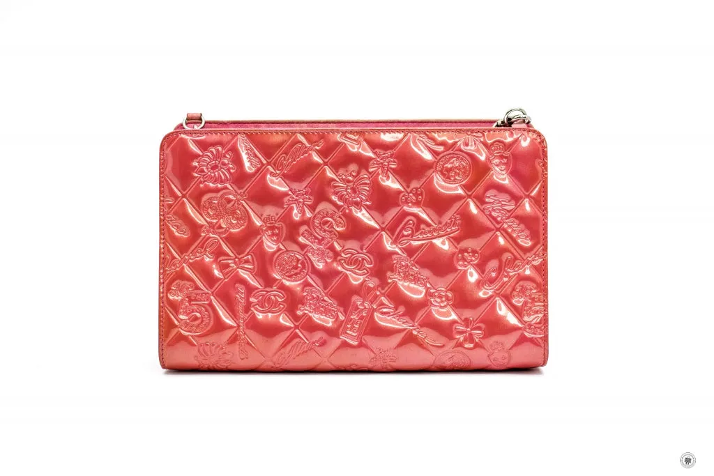 Chanel Mademoiselle Monaco Biarritz Purse Pink Patent Shoulder Bags Shw