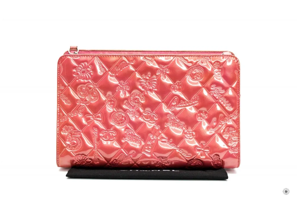 Chanel Mademoiselle Monaco Biarritz Purse Pink Patent Shoulder Bags Shw