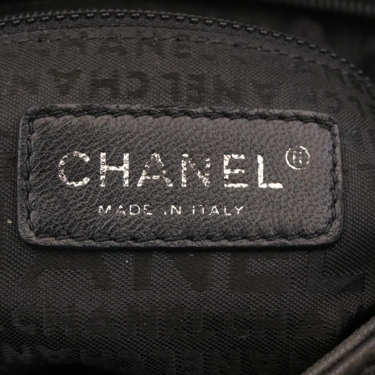 Chanel Matelasse Chain Shoulder Bag Leather Black CC  29121A
