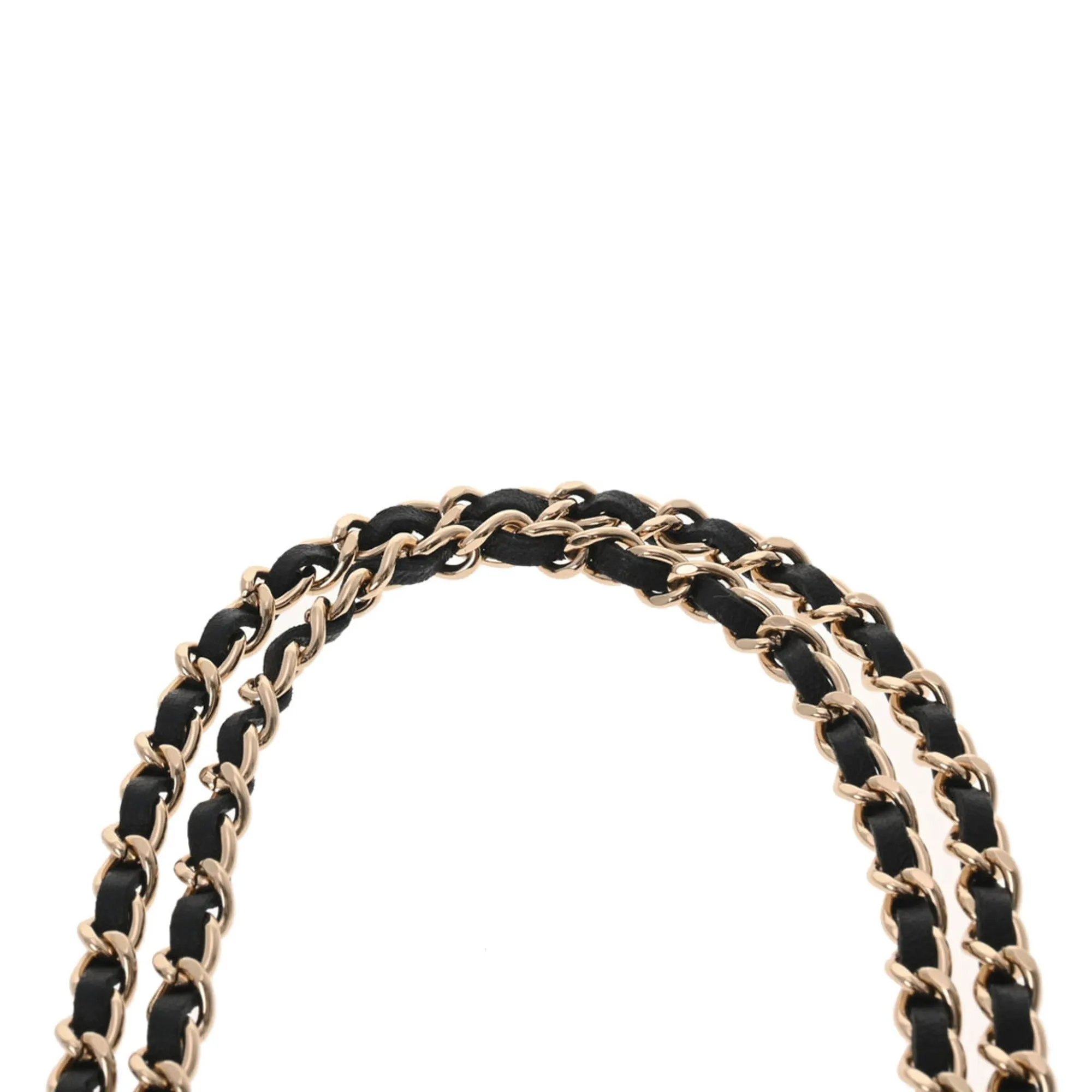 Chanel Matelasse Pochette Chain Shoulder Black Women's Lambskin Bag