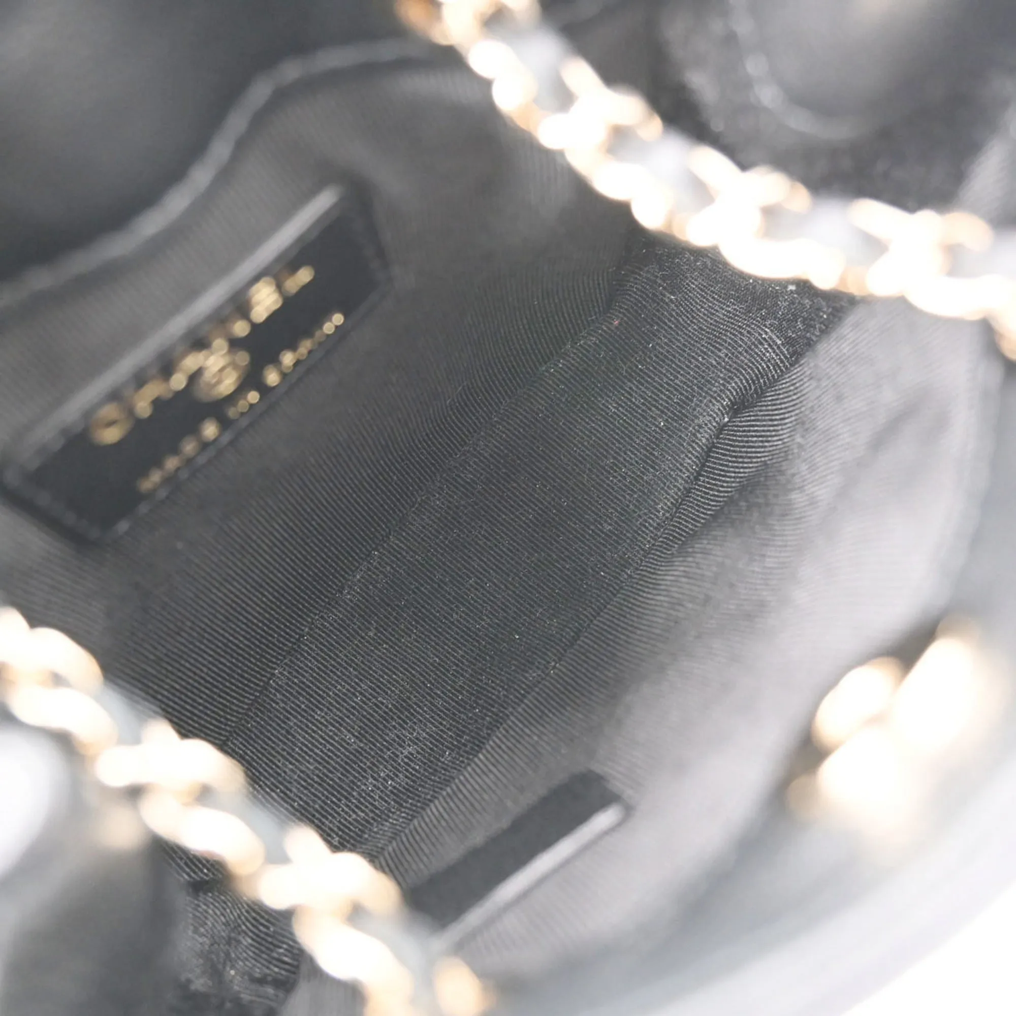 Chanel Matelasse Pochette Chain Shoulder Black Women's Lambskin Bag