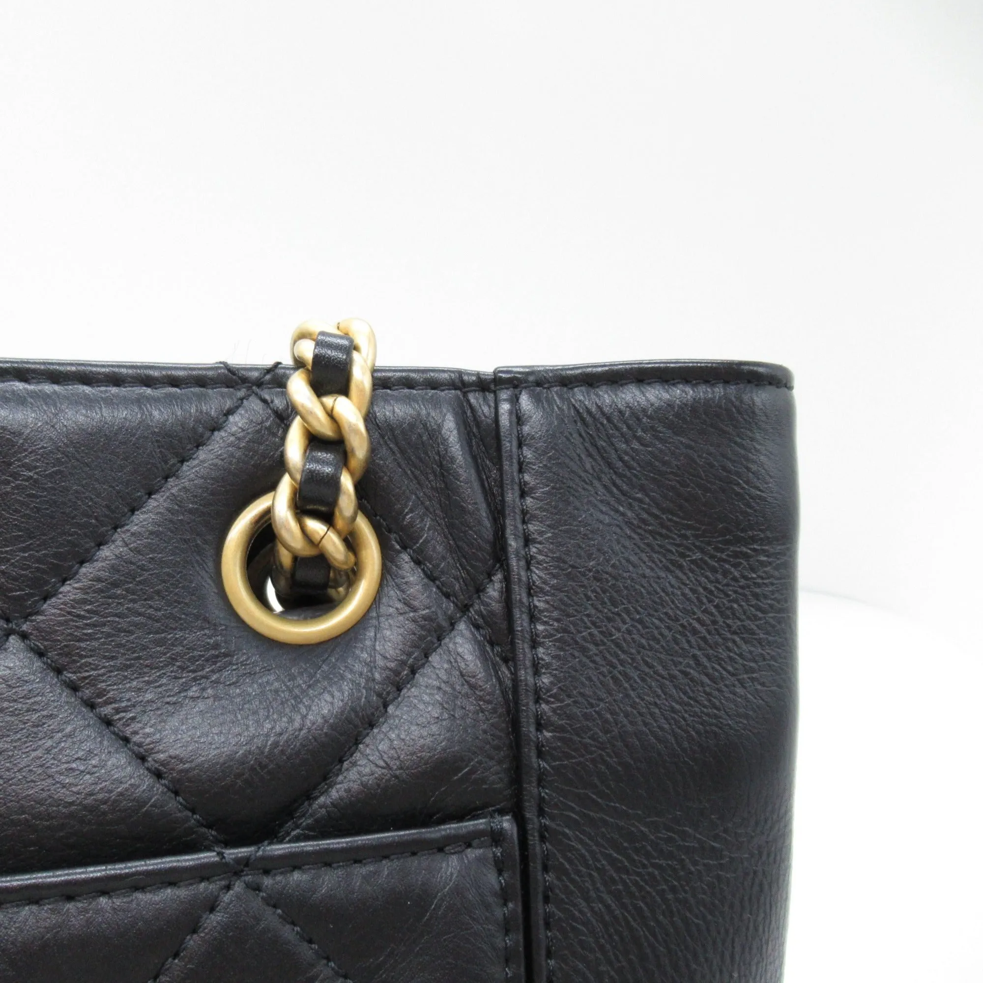 CHANEL Matelasse Shoulder tote Black Lambskin (sheep leather)