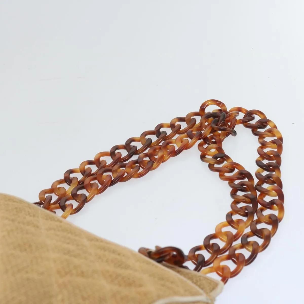 CHANEL Matelasse Tote Bag Straw Brown CC Auth 66963