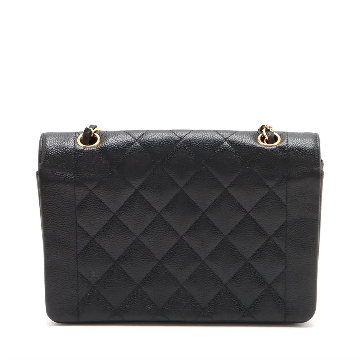 Chanel Matrasse Caviar S Single Chain Bag Diamond Flap Black G  3rd