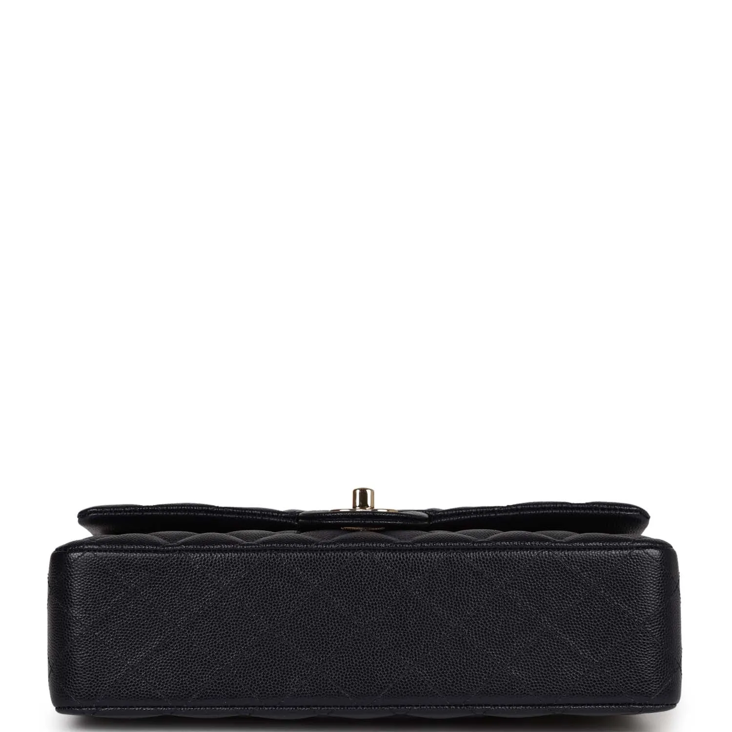 Chanel Medium Classic Double Flap Bag Navy Caviar Light Gold Hardware