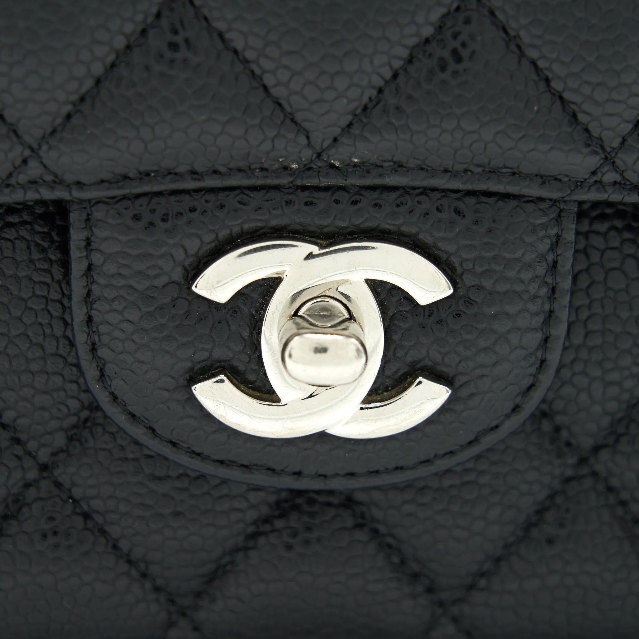 CHANEL MEDIUM CLASSIC DOUBLE FLAP CAVIER SHW