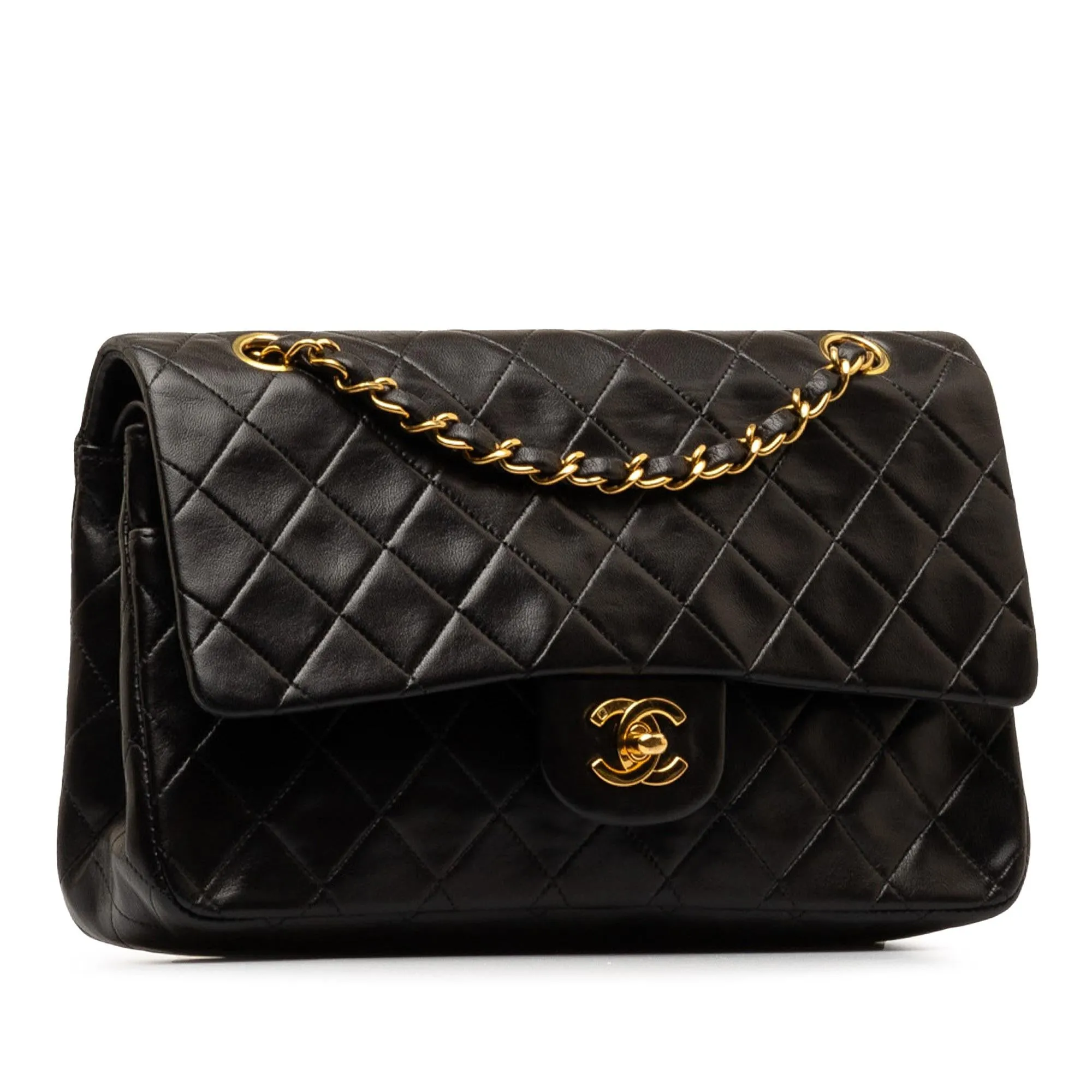 Chanel Medium Classic Lambskin Double Flap (SHG-e2k5Nf)