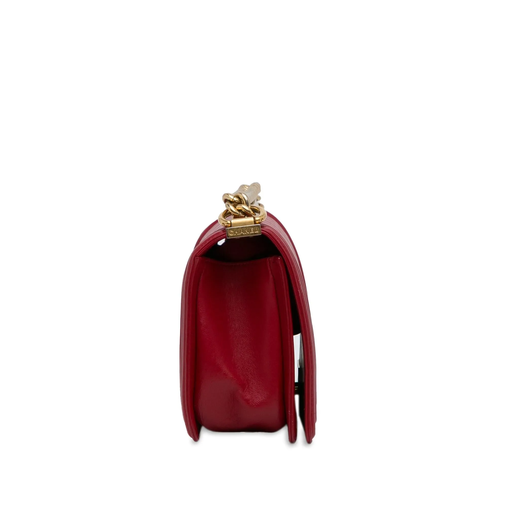 Chanel Medium Lambskin Boy Flap Bag (SHG-4DrSly)
