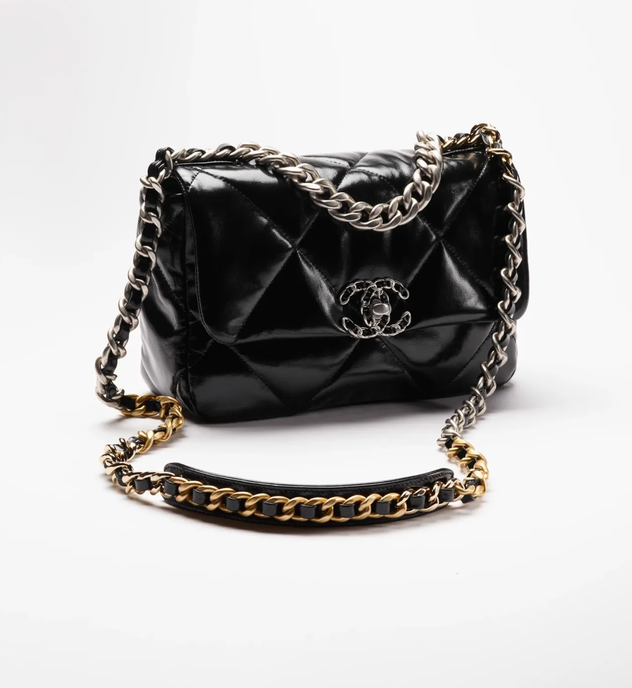 CHANEL MEDIUM LAMBSKIN QUILTED CHANEL 19 BAG