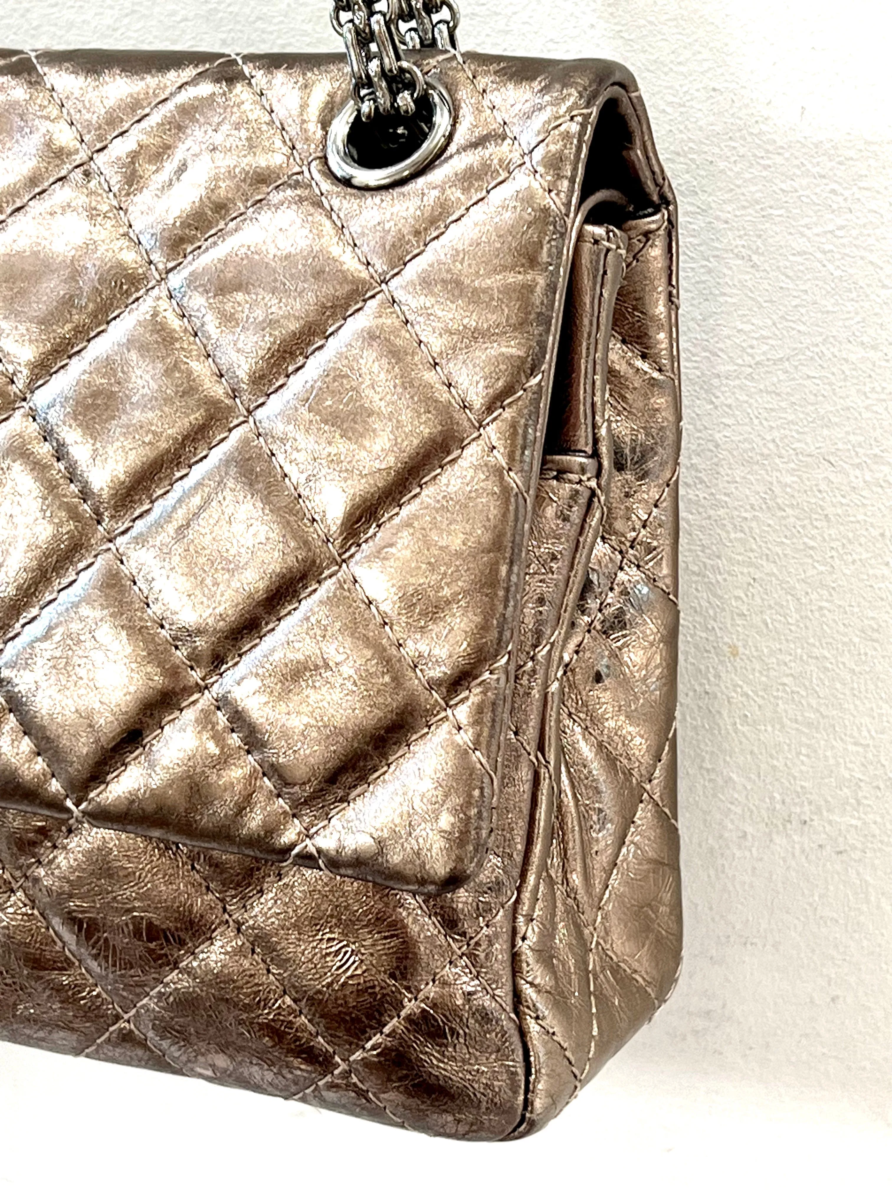 CHANEL METALLIC AGED QUILTED CALFSKIN 2.55 REISSUE FLAP BAG