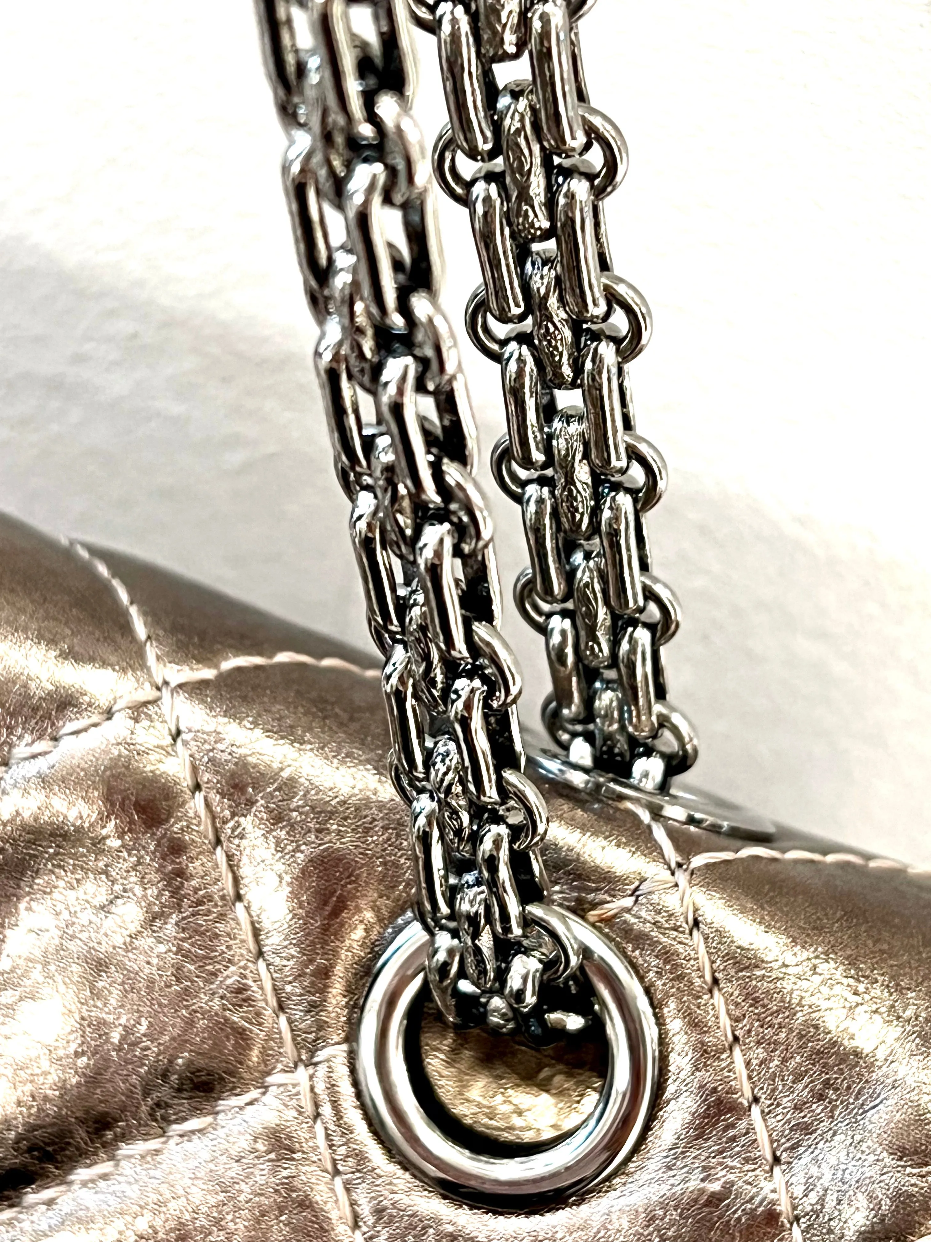 CHANEL METALLIC AGED QUILTED CALFSKIN 2.55 REISSUE FLAP BAG