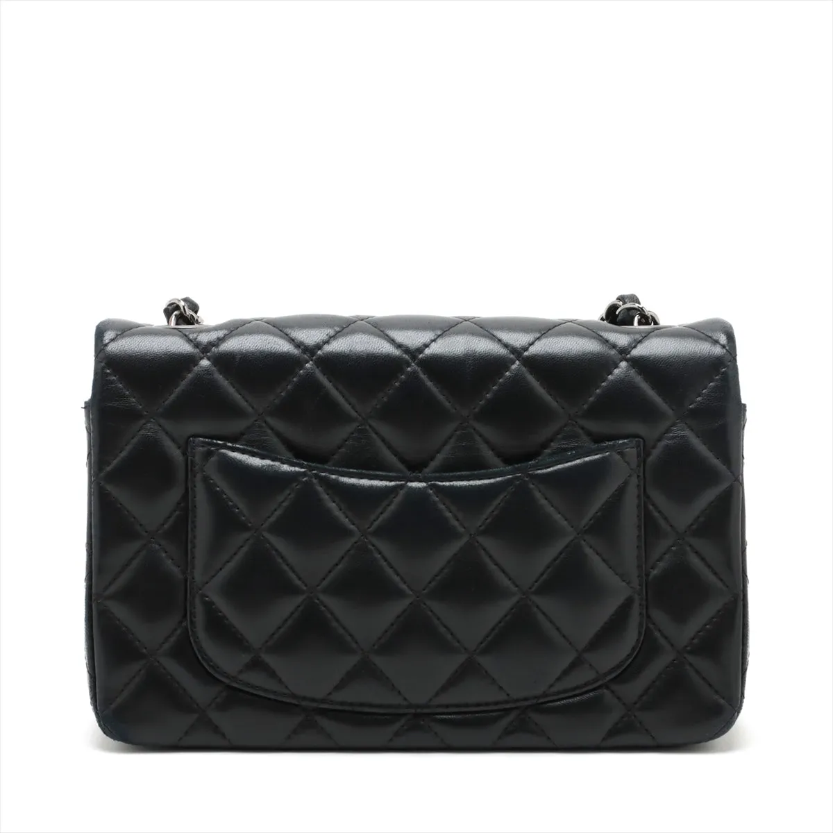 Chanel Mini hey Ramshey Single Chain Single Chain Bag Black Silver G  23rd