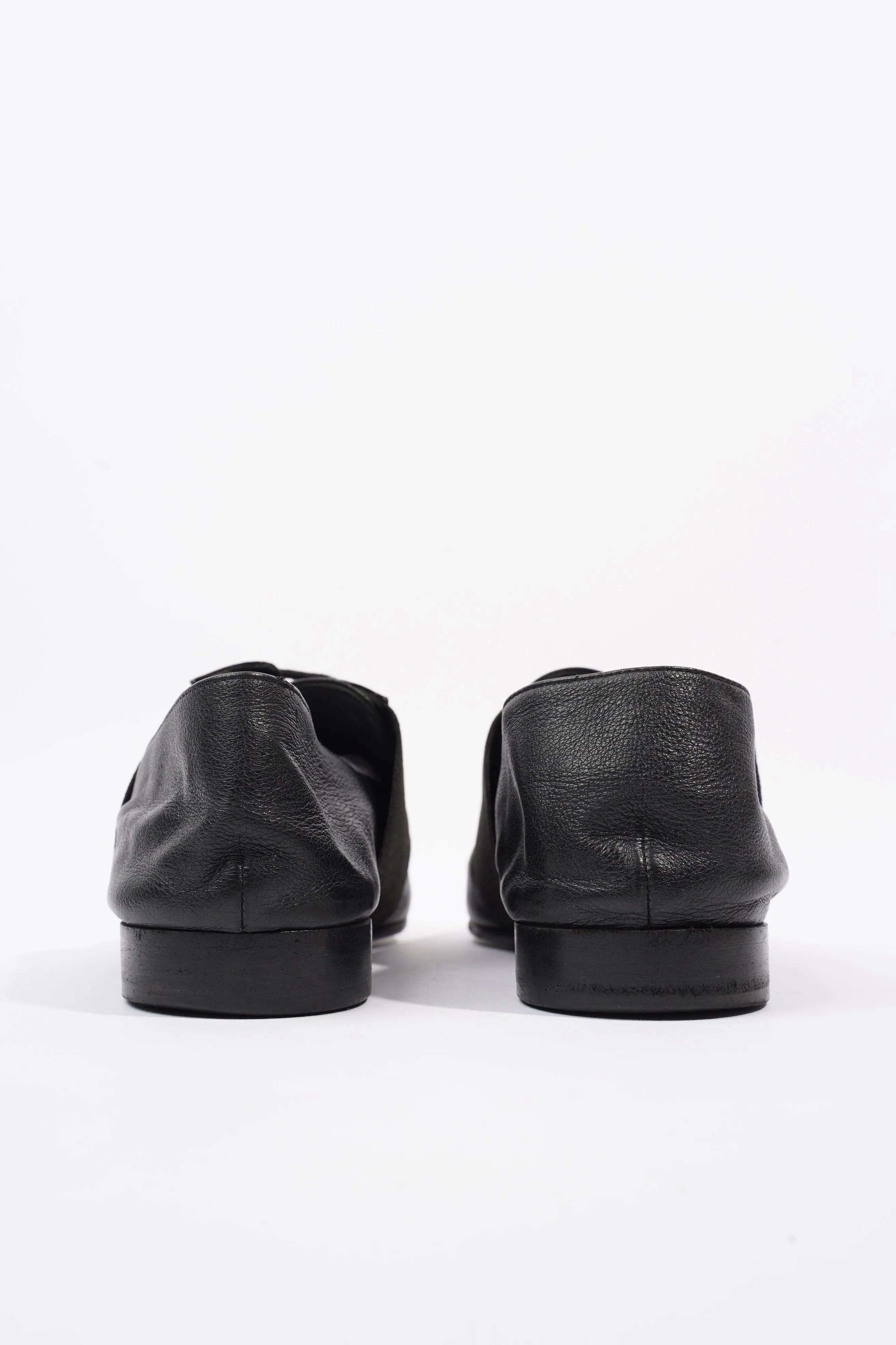 Chanel Patent Toe Cap Lace Up Shoes Black Leather EU 41.5 UK 8.5