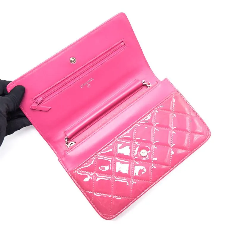 Chanel Patent Wallet on Chain