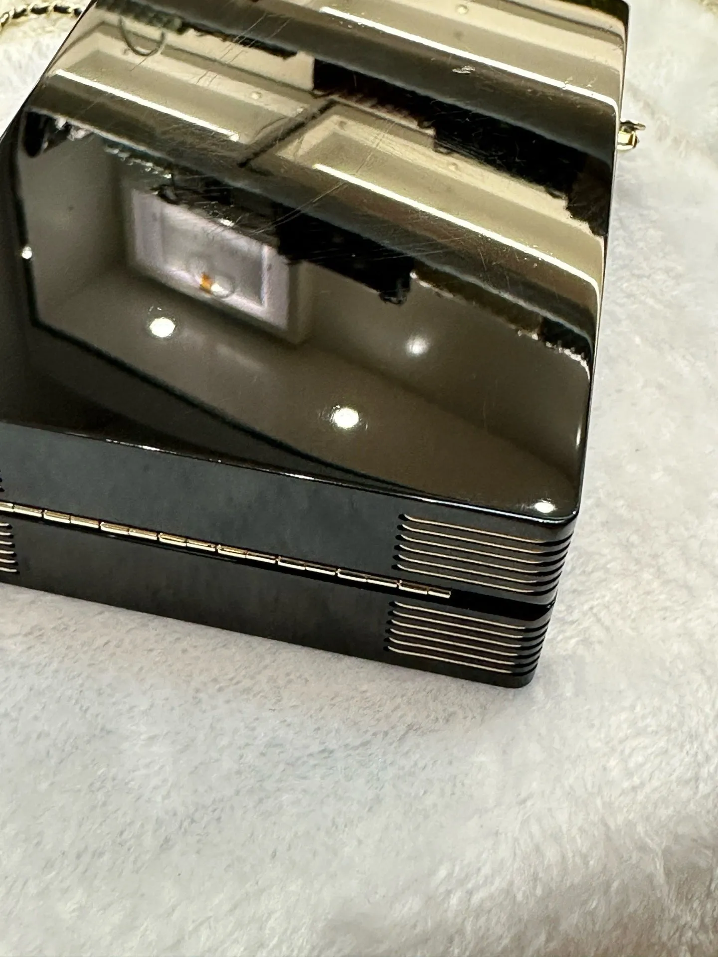 Chanel Plexiglass Pearl Playing Card Casino Minaudiere Clutch Black GHW