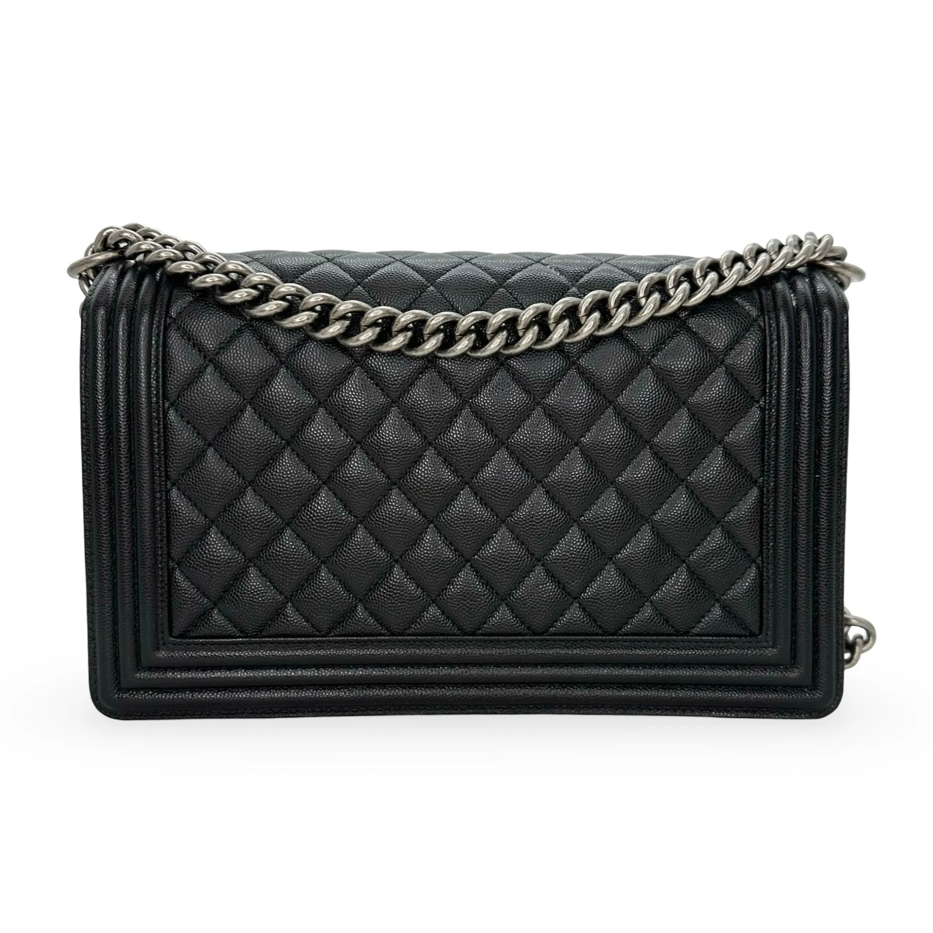 CHANEL: Quilted Caviar New Medium Boy Bag