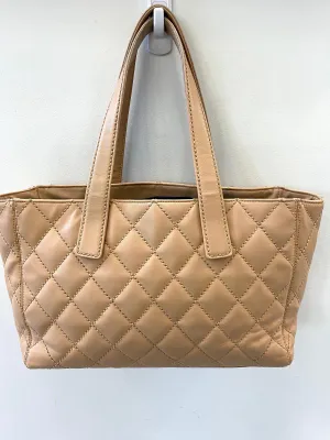 CHANEL QUILTED LAMBSKIN LEATHER WILD STITCH TOTE