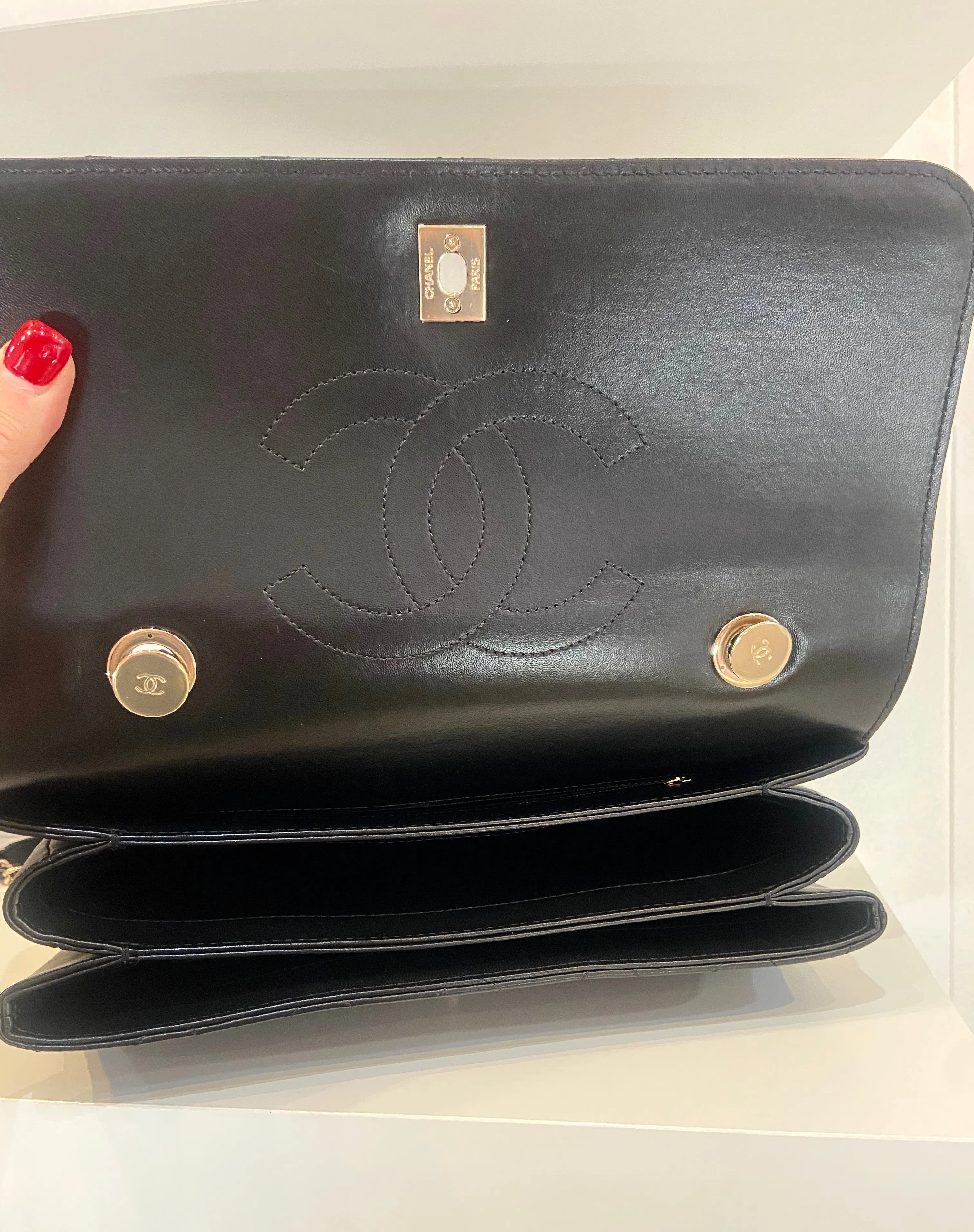 CHANEL QUILTED LAMBSKIN MEDIUM TRENDY CC HANDLE FLAP BAG