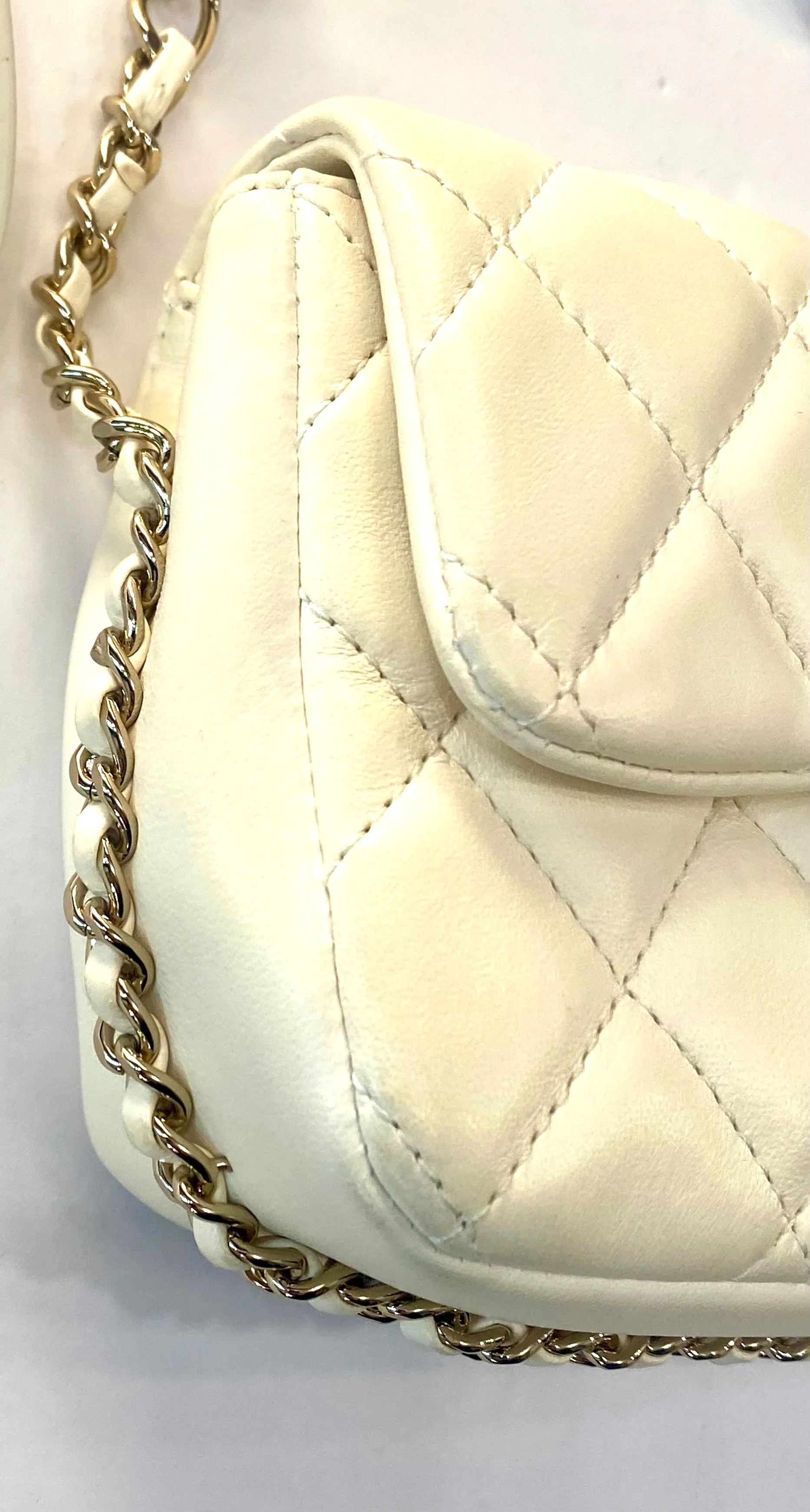 CHANEL QUILTED LAMBSKIN MY PRECIOUS MINI FLAP BAG