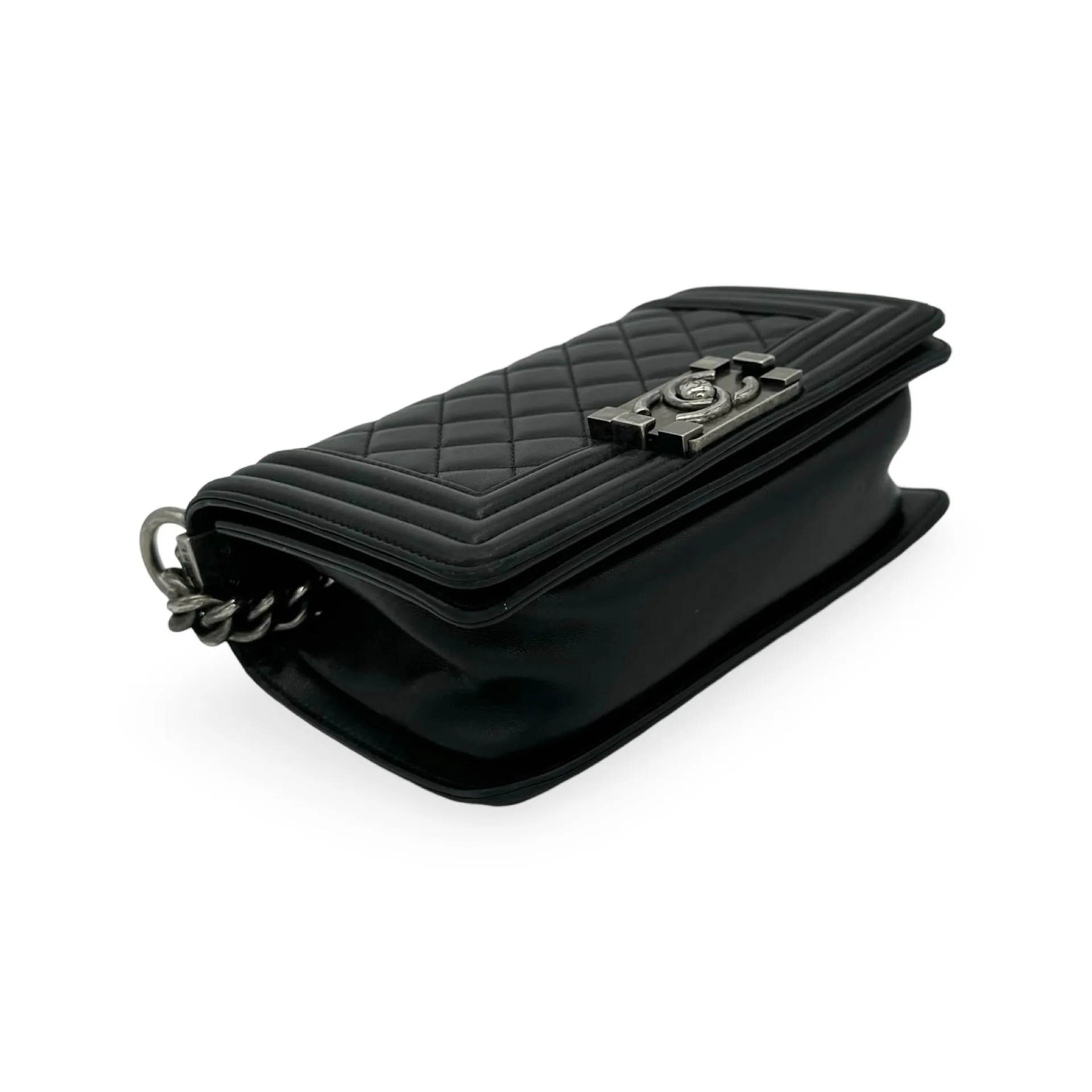 CHANEL: Quilted Lambskin Small Boy Bag