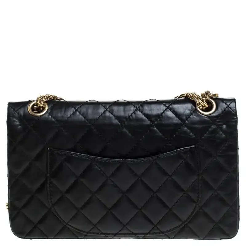 CHANEL QUILTED LEATHER CLASSIC 2.55 REISSUE DOUBLE FLAP PEARL CHAIN BAG