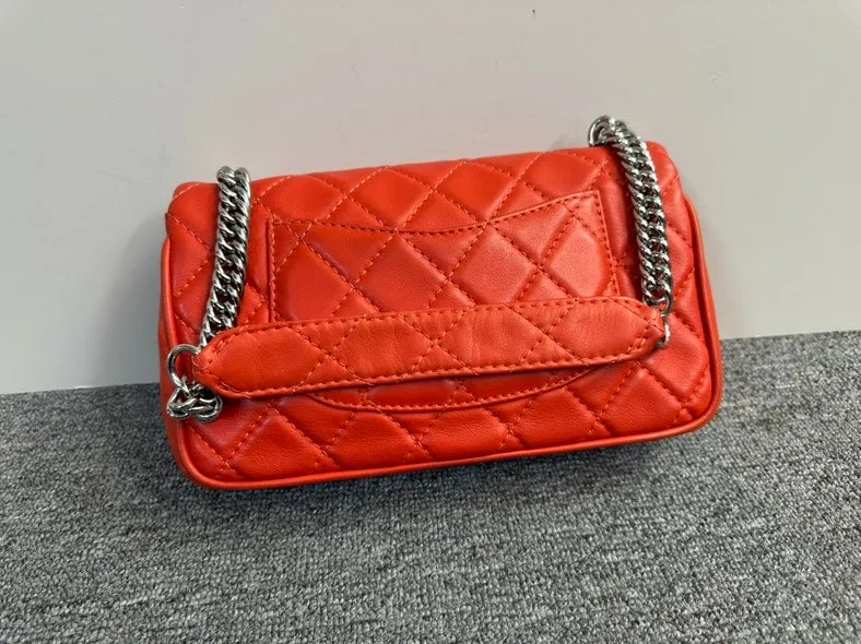 Chanel Red Quilted Shoulder Bag